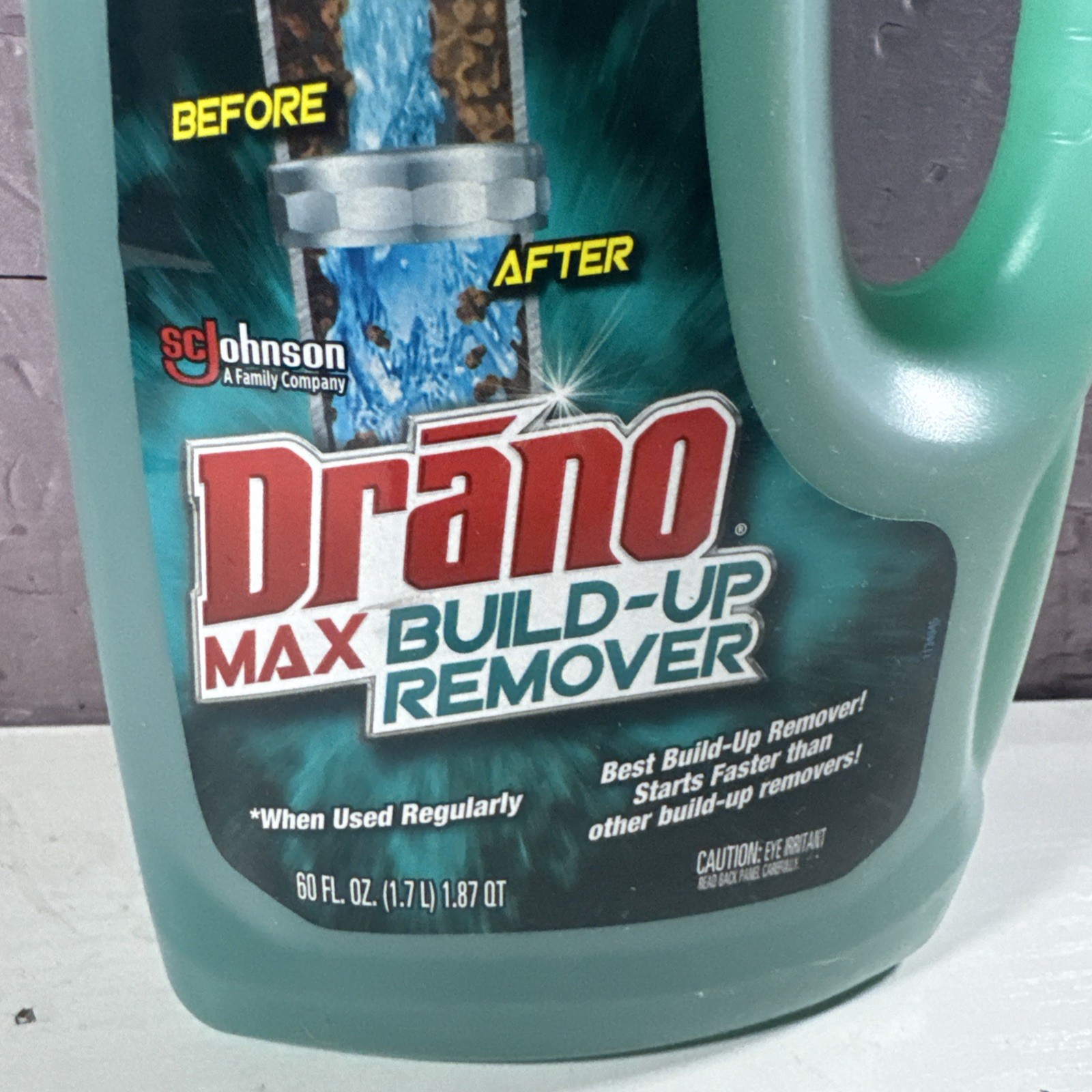 Drano Max Build Up Remover 60 Fl Oz Prevents Clogs Safe For Pipes Monthly Use