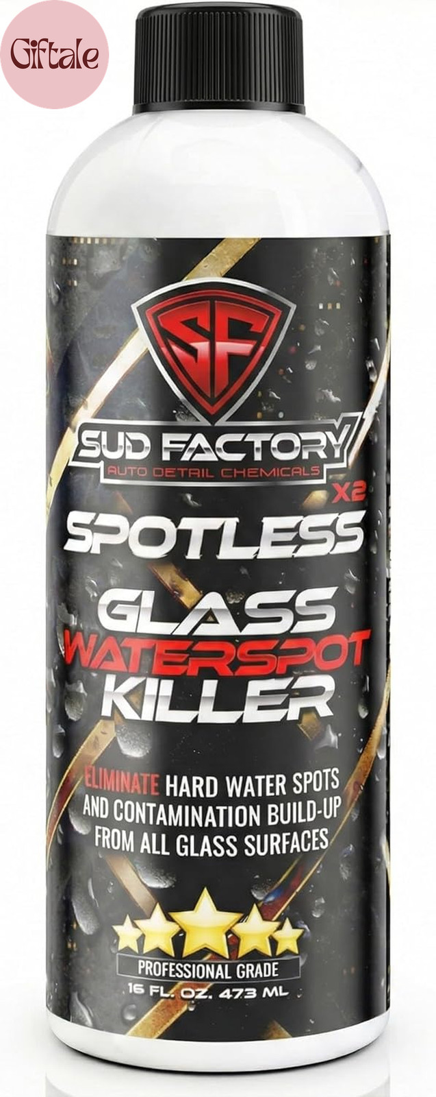 Hard Water Spot Remover for Glass Spotless X2 – Removes Water Stains from Shower