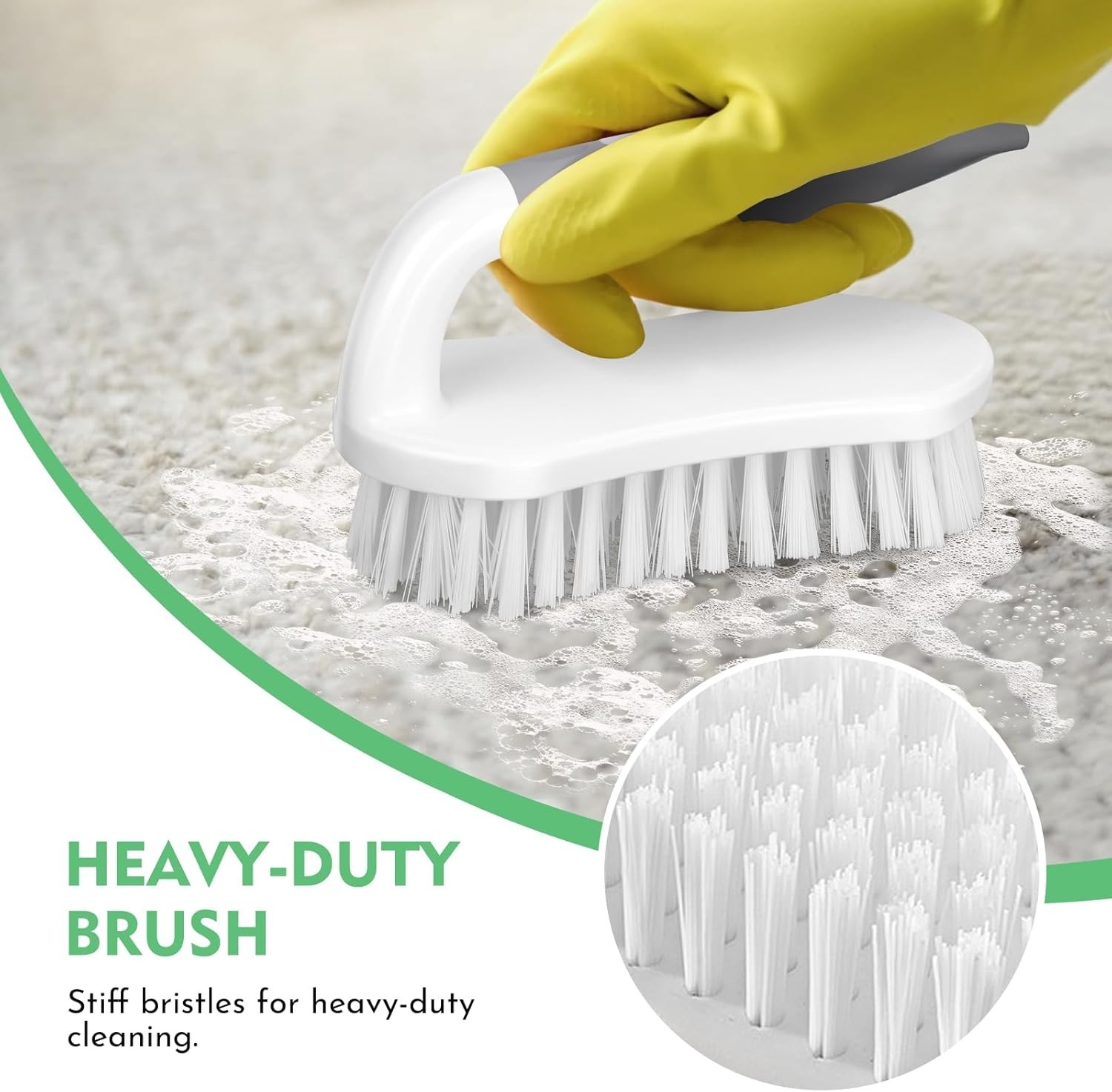 Scrub Brush, Heavy-Duty Scrub Brushes for Cleaning with Stiff Bristles Cleani…
