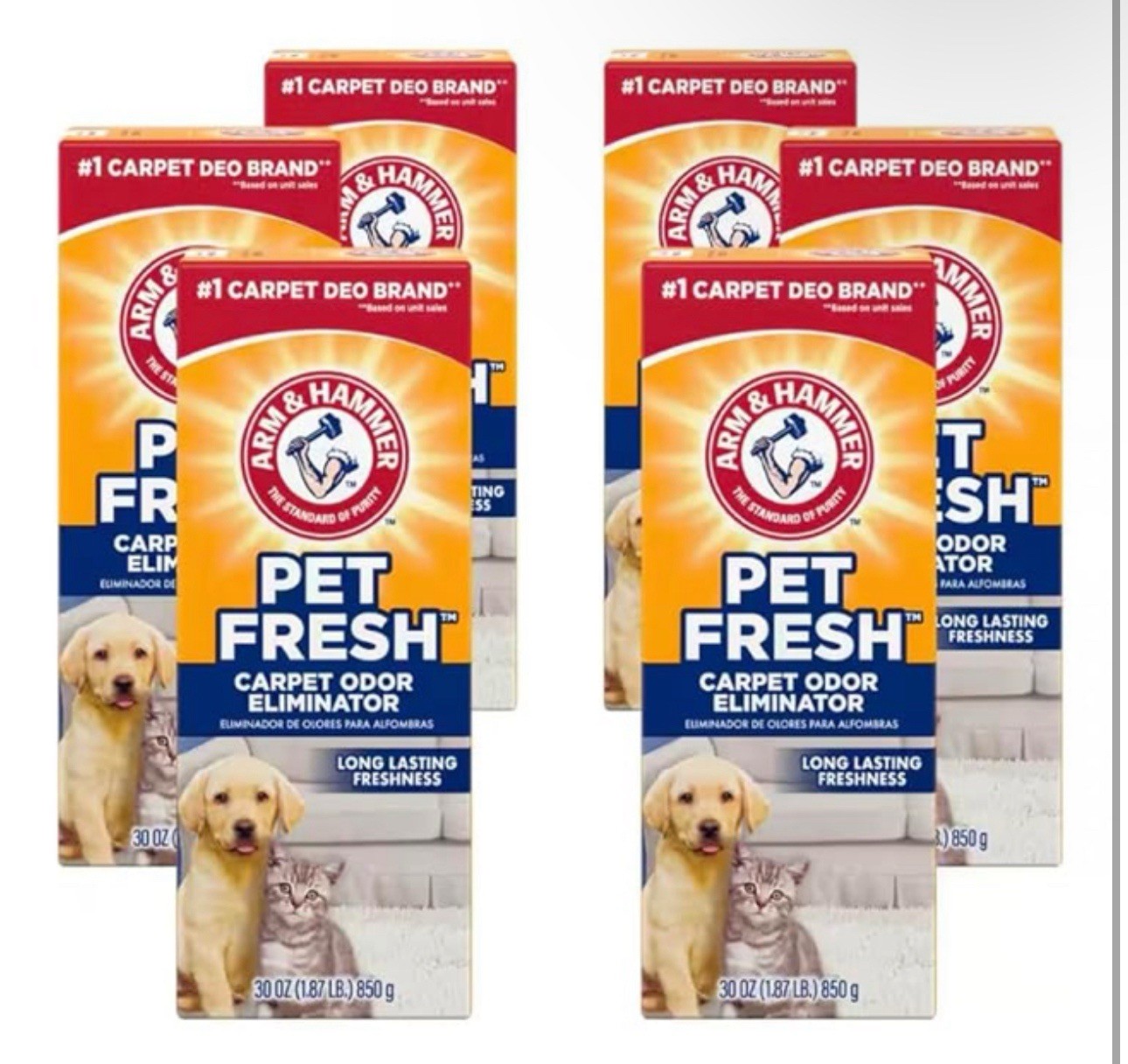 6 Pack Arm & Hammer 11534 Carpet and Room Odor Eliminator – 30oz