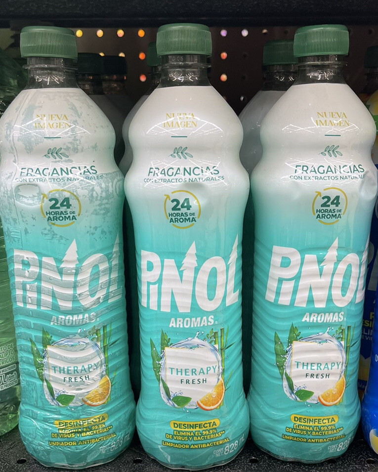 4x 828 ml(each) PINOL AROMAS MARINO 24HR /PINE CLEANSER MANDARIN SCENT