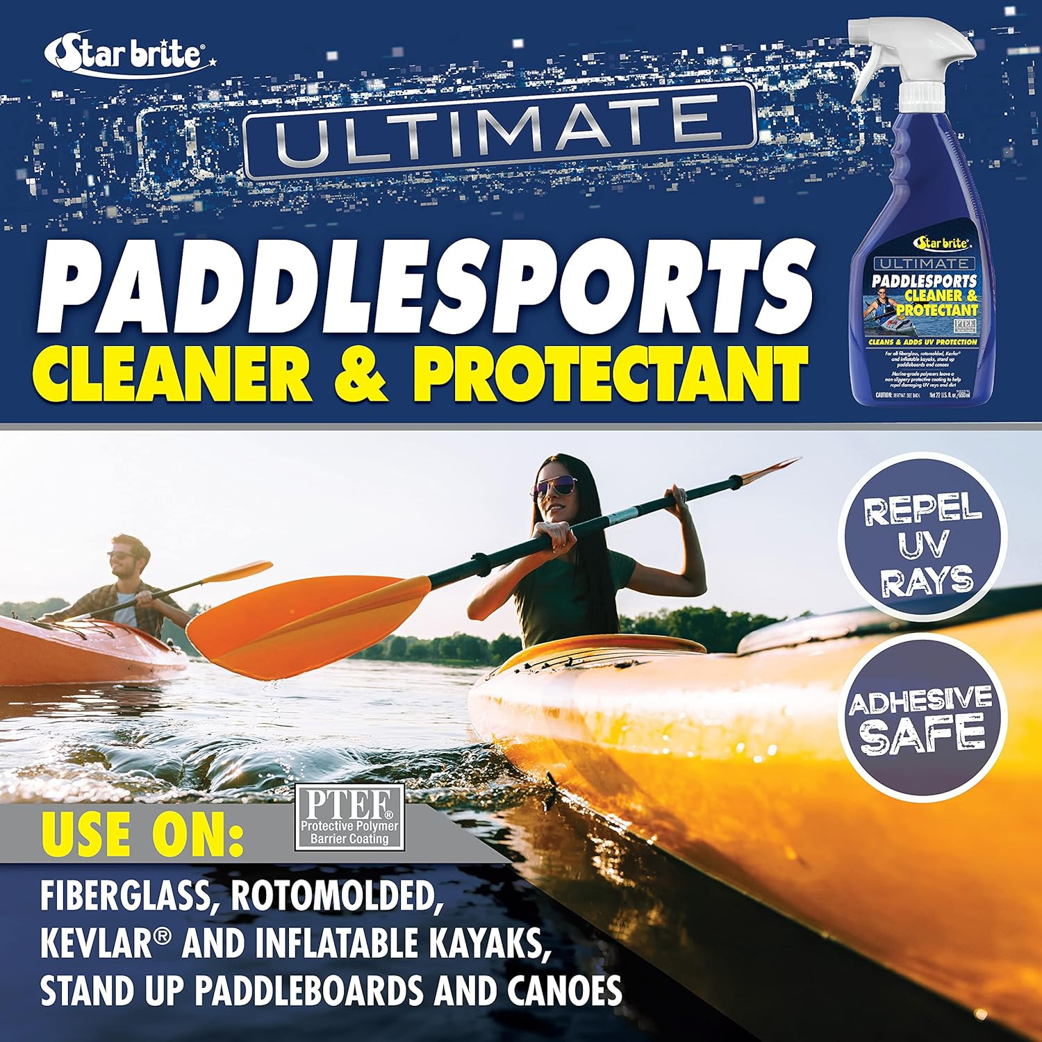 Ultimate Paddlesports Cleaner & Protectant – Kayak, Canoe, Paddleboard UV Protec