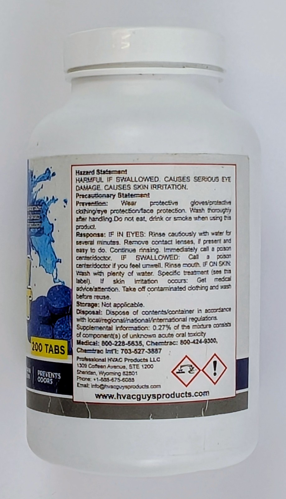HVAC GUYS Flow Treat Tabs 200 Tablets AC Condensate Drain Cleaner Set of 2