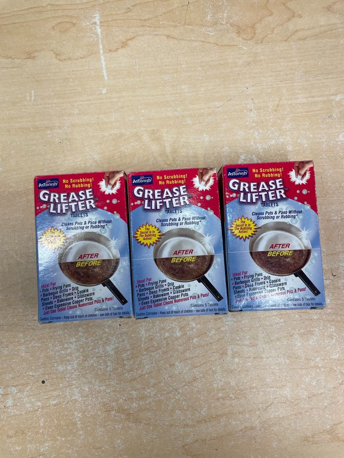 3 Pack Astonish Oven Cookware Cleaner Grease Lifter Tablets