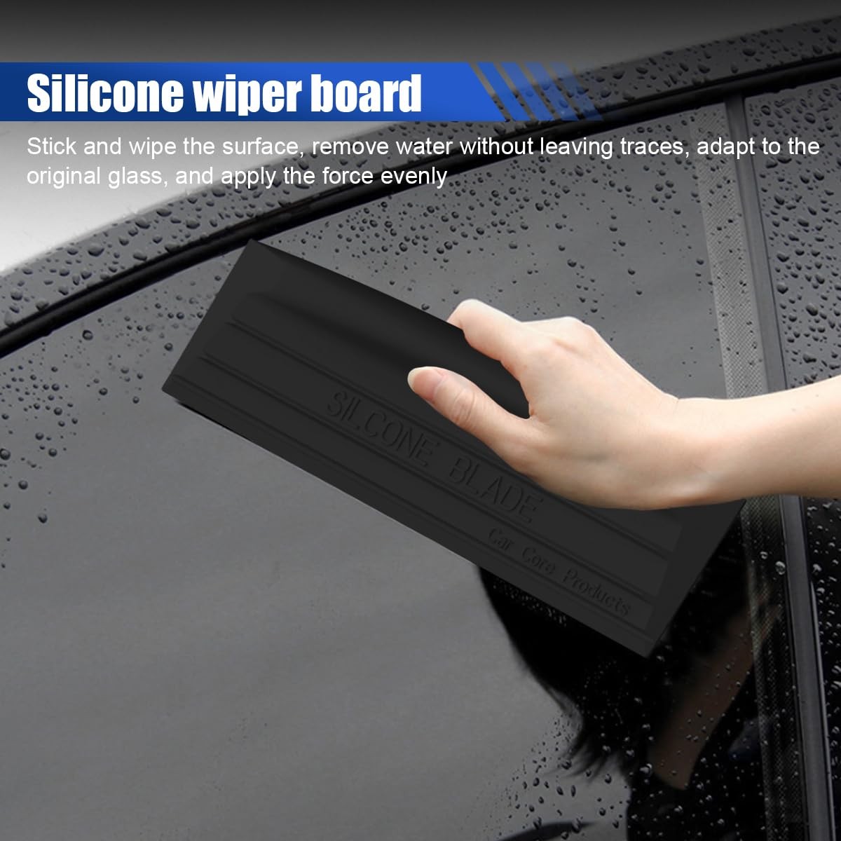 YoRise Car Window Squeegee, 10 Inch Soft Silicone Auto Windshield Water Blade…