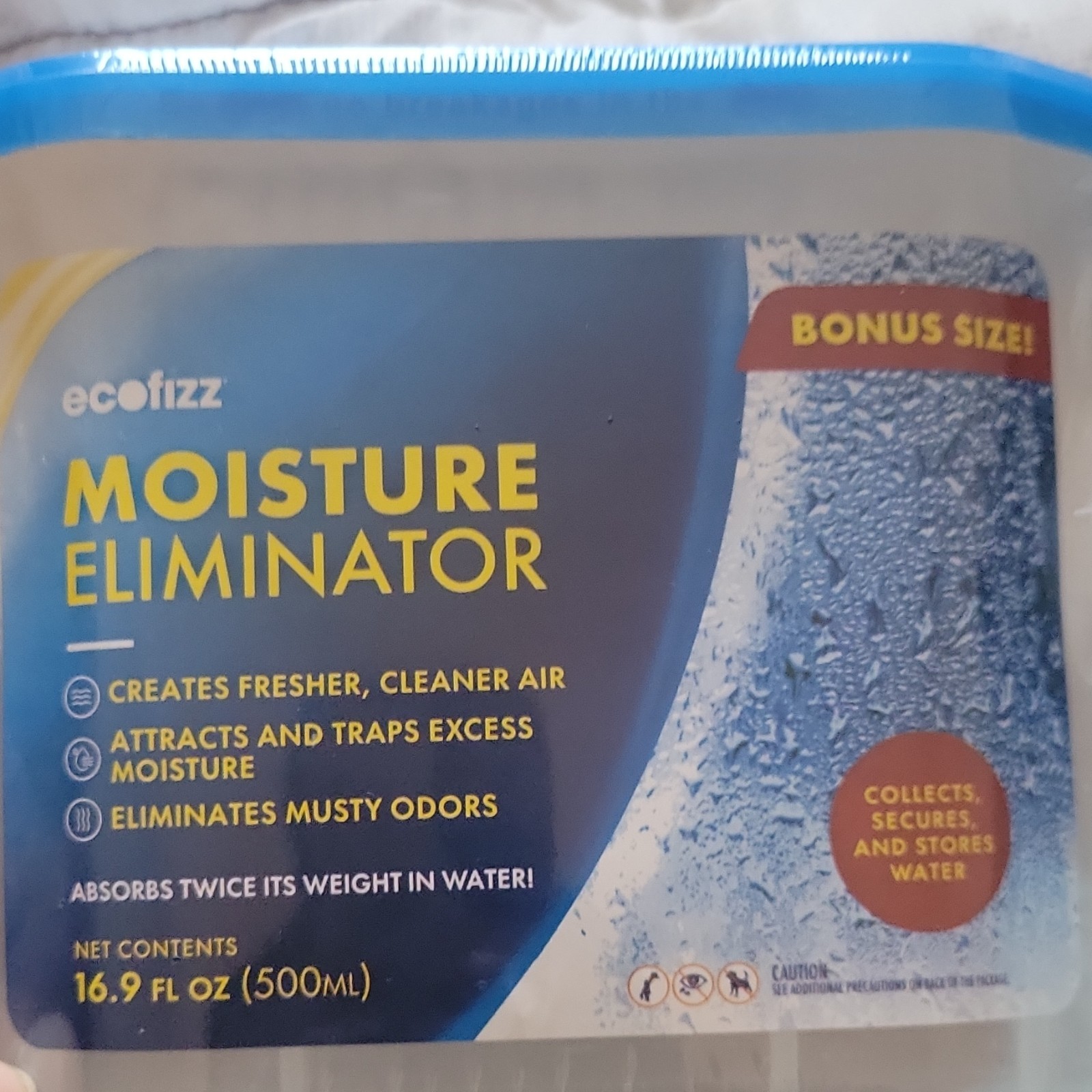 Ecofizz Moisture Eliminator Solid 16.9 fl oz 2 Pack Absorbs Twice Its Weight