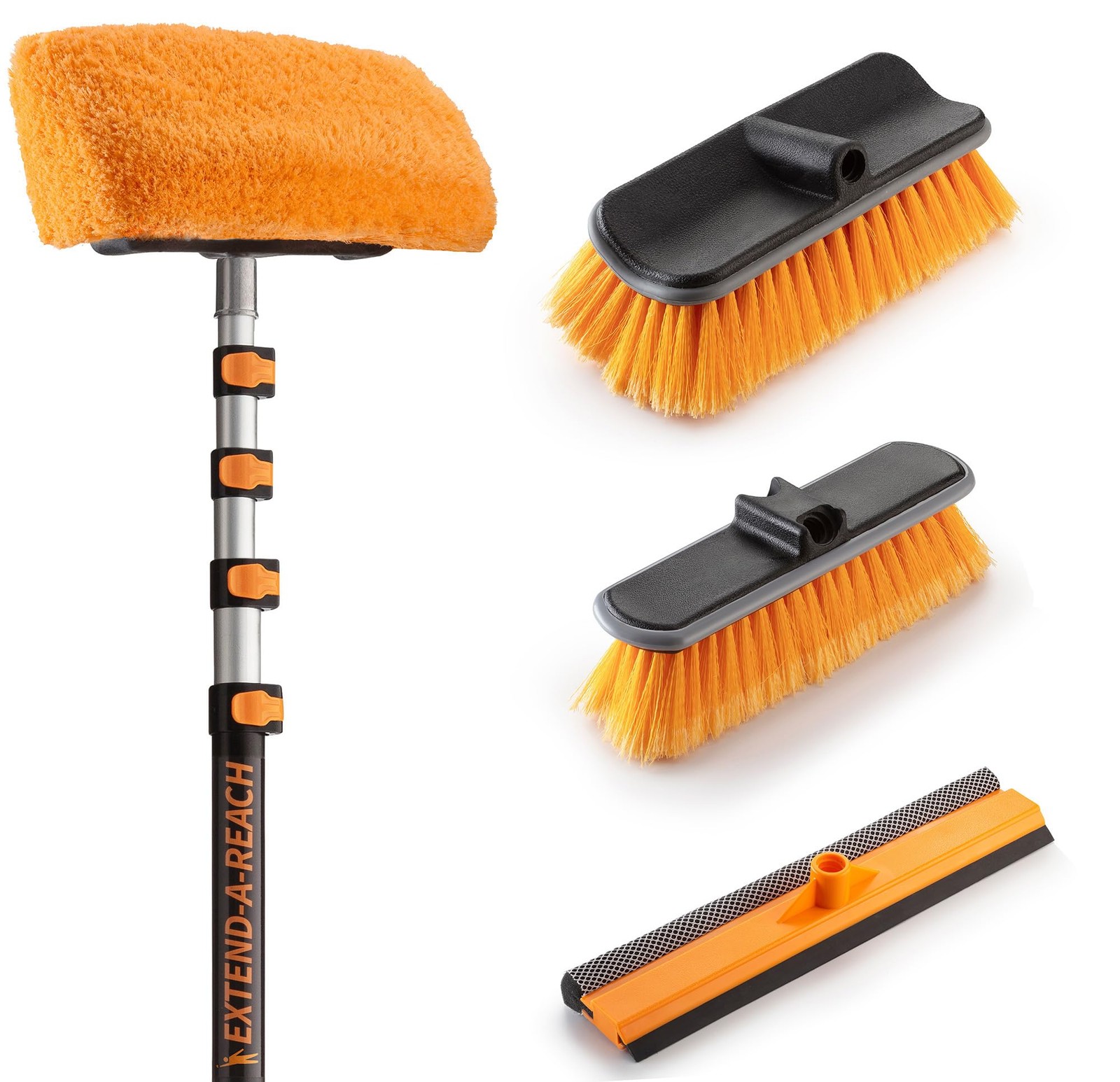 25 Foot Exterior House Cleaning Brush Set with 518 ft Extension Pole // Vinyl…