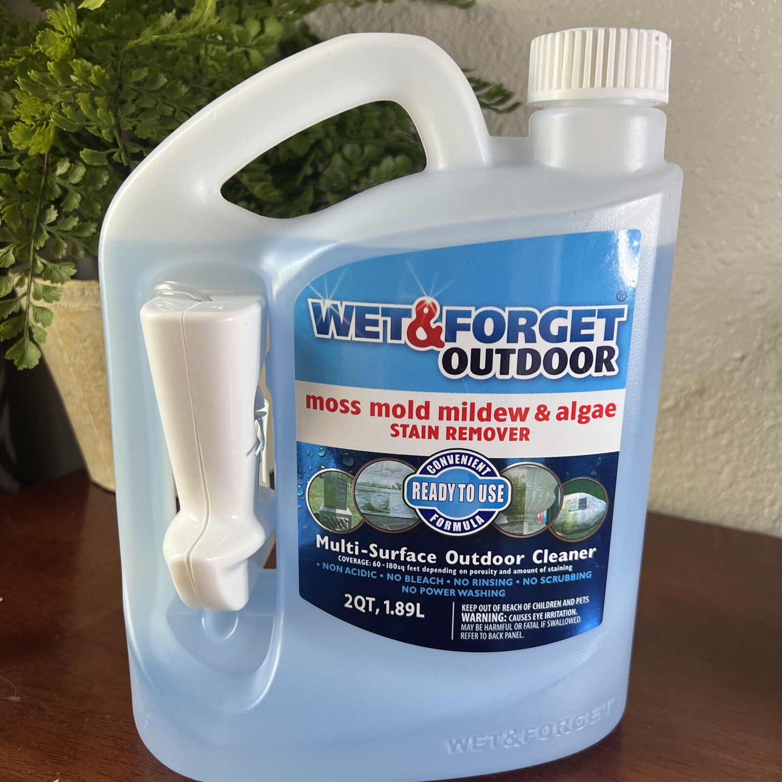 Wet & Forget Liquid Outdoor Surface Cleaner Ready Use Moss Mold Mildew Algae
