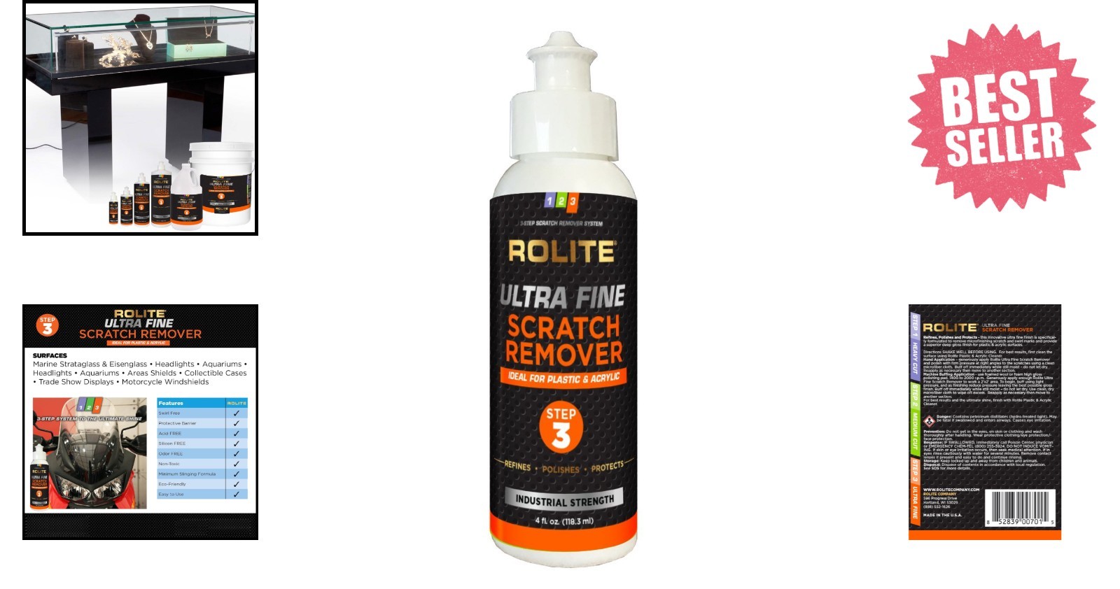 Professional 4oz Acrylic & Plastic Scratch Remover – Restores Luster & Clarity
