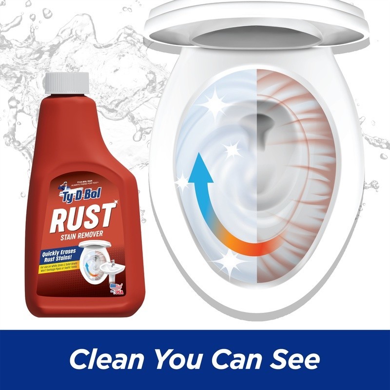 Rust Remover Liquid Sink Toilet Bowl Cleaner Fume Free Fast Acting Stain Remover