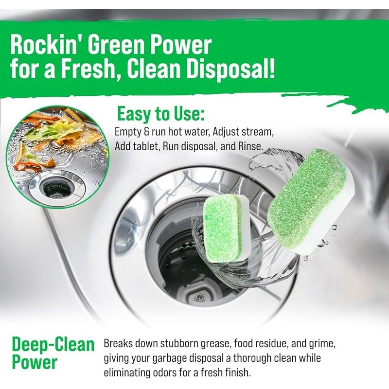Garbage Disposal Cleaner Tablets Deep Clean Odor Eliminator Sink Freshener New
