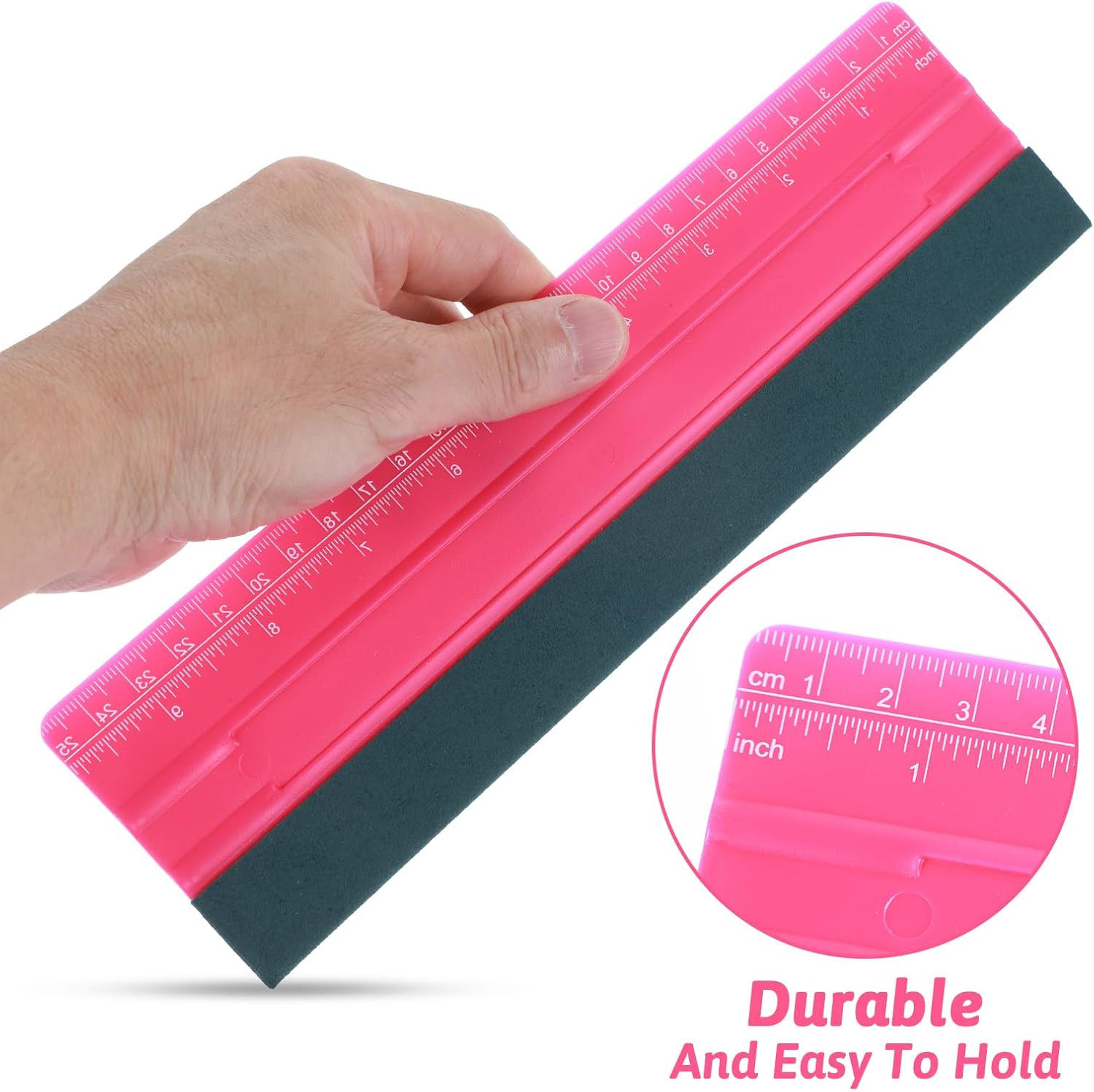 Wallpaper Smoothing Tool, Professional Vinyl Squeegee with Ruler Felt Squeegee f