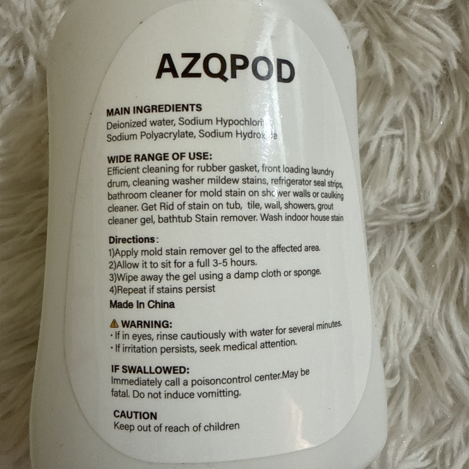 Azqpod Seal and Grout Home Stain Cleaner Deep Cleaning Formula 7 oz New