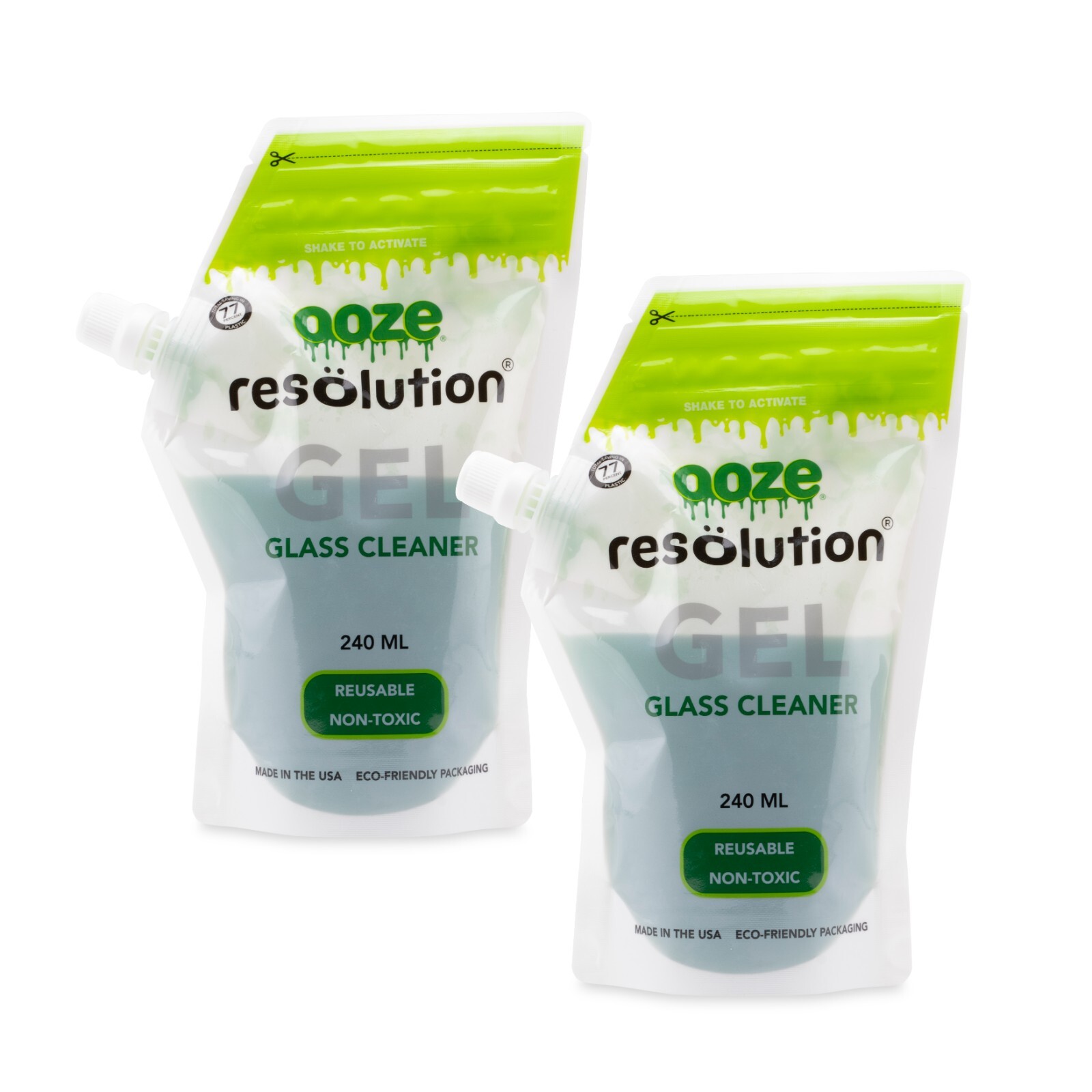 Ooze Reslution Glass Cleaning Gel – 2 240ml Bag – Liquid Metal Cleaning Solution