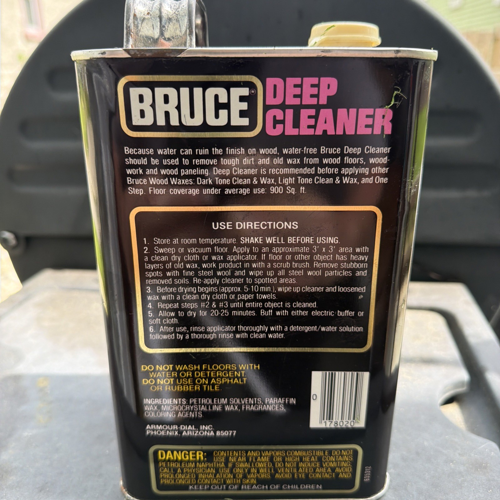 Bruce Deep Cleaner 64 Fl Oz Wood Floor Paneling Cleaner Wax Remover Tin 70% Full