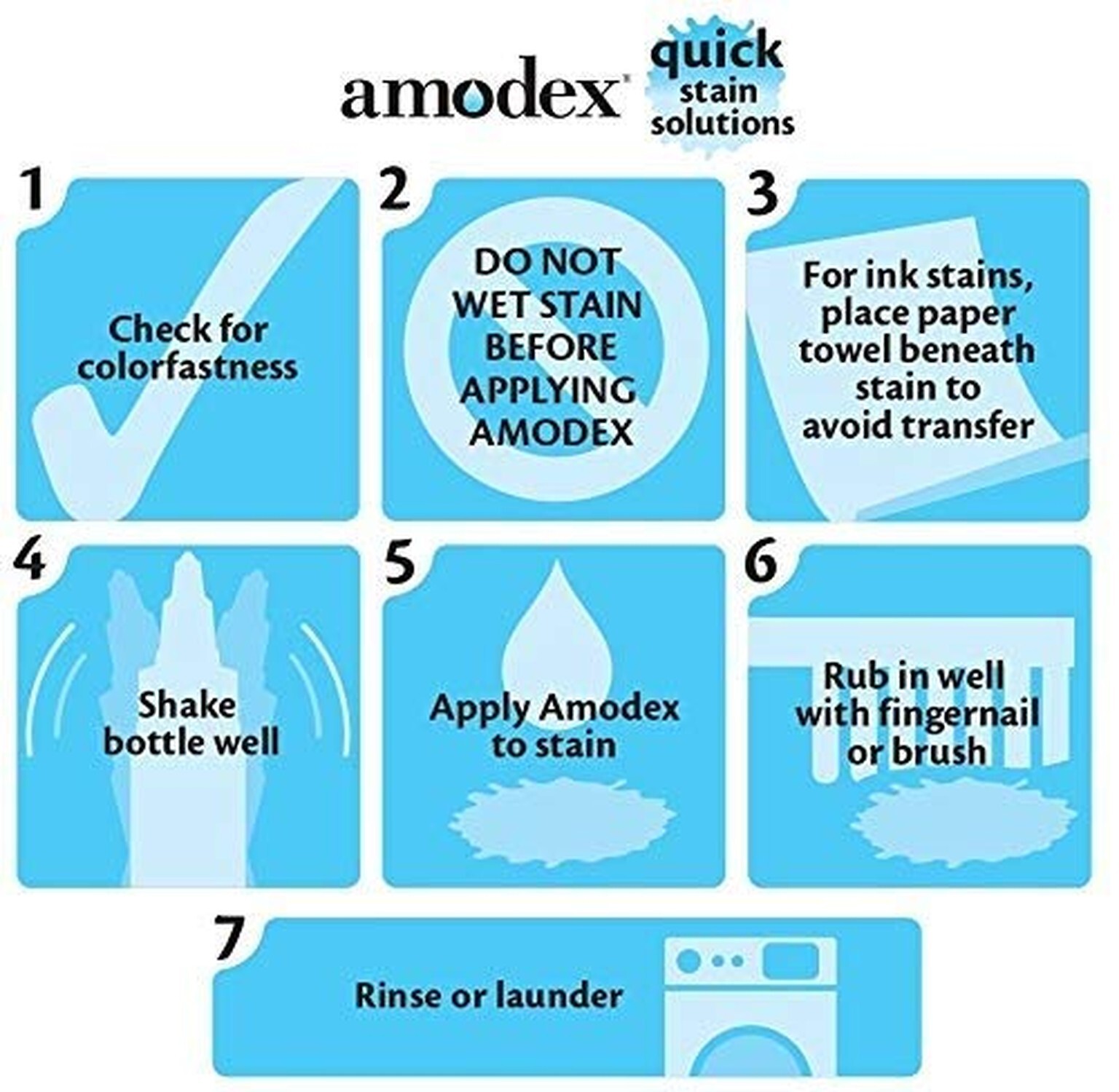 Amodex Ink and Stain Remover Unique Soap Formula 4 fl oz Bottle