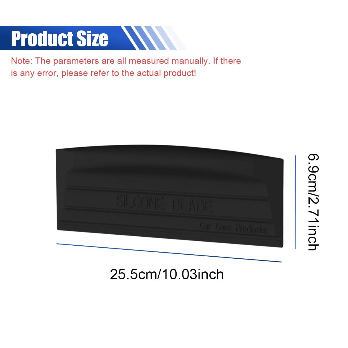 YoRise Car Window Squeegee, 10 Inch Soft Silicone Auto Windshield Water Blade…