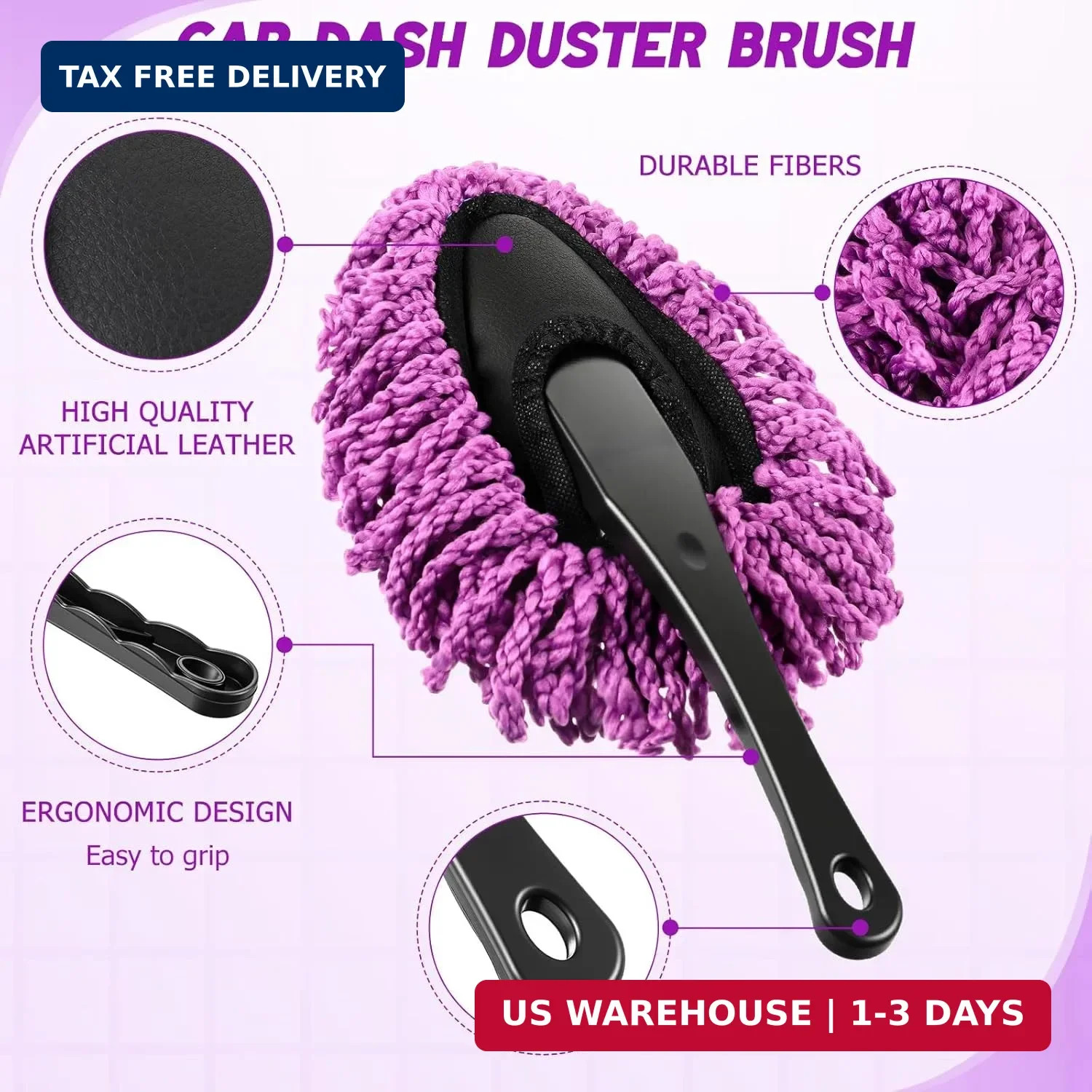 16 Pcs Windshield Cleaner Tool, Car Cleaning Kit with Various Detailing Brushes