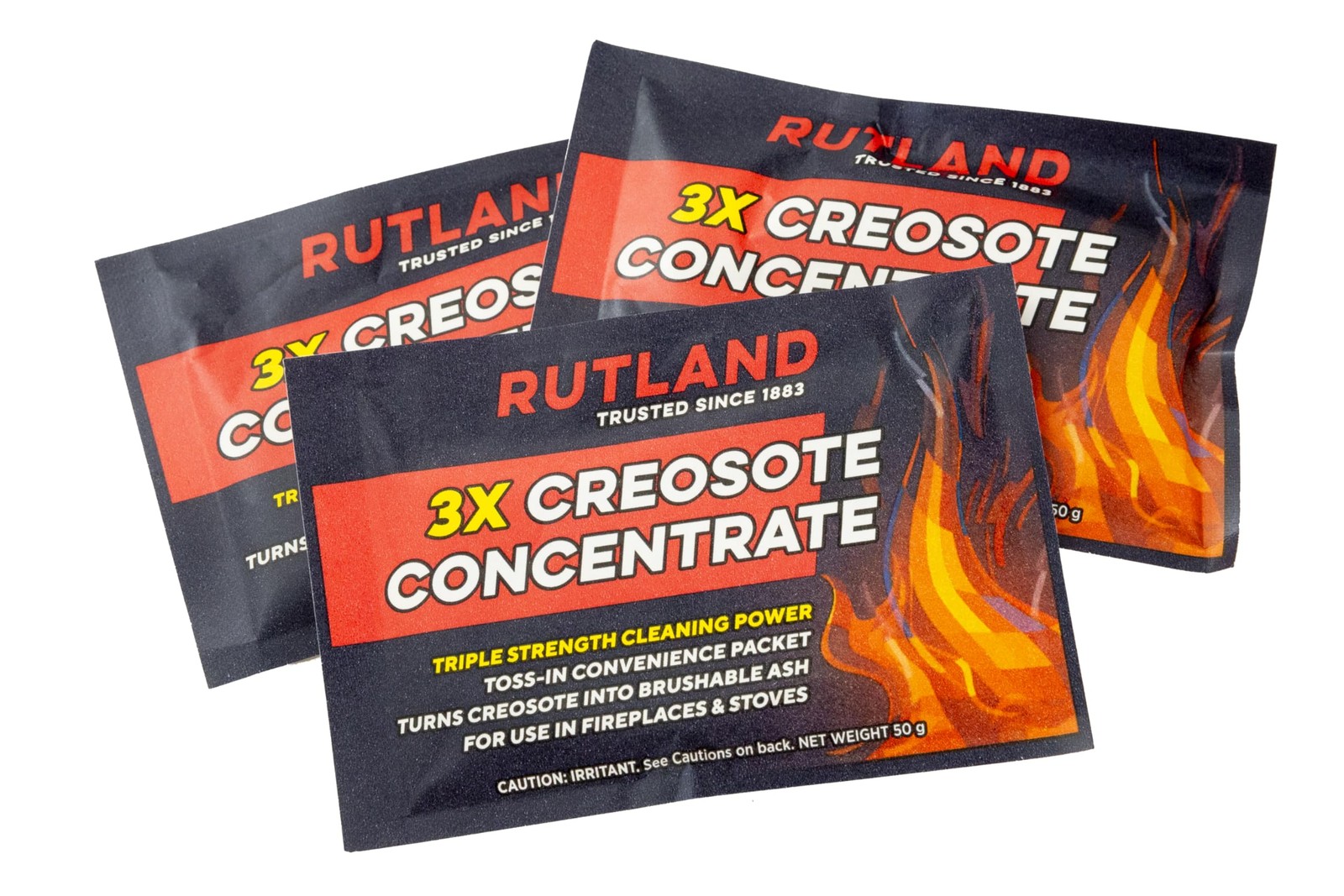 Rutland Creosote Concentrate – Triple Power Remover Packets – Fireplace Clean…
