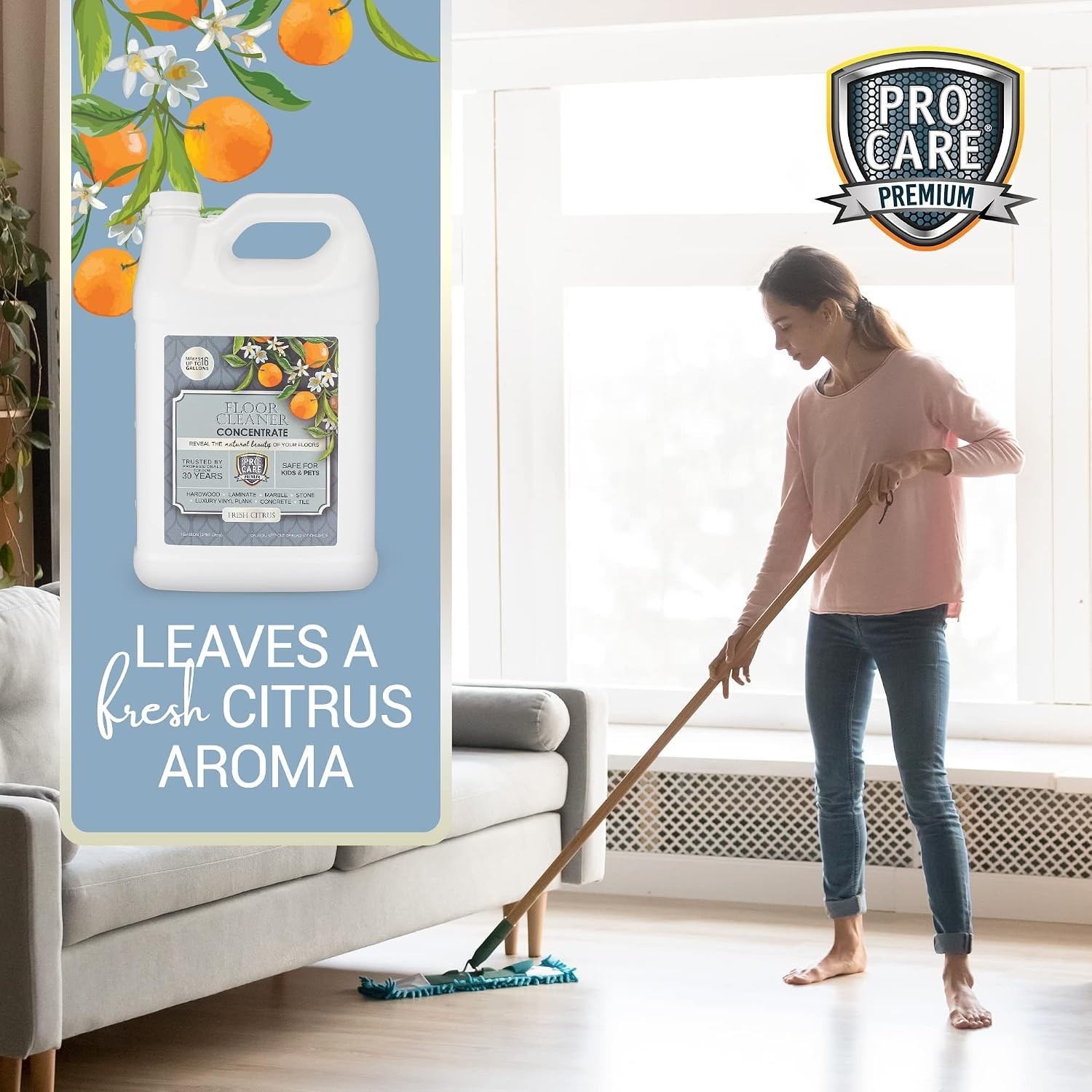 No Rinse Citrus Floor Cleaner – Household Cleaning Solution