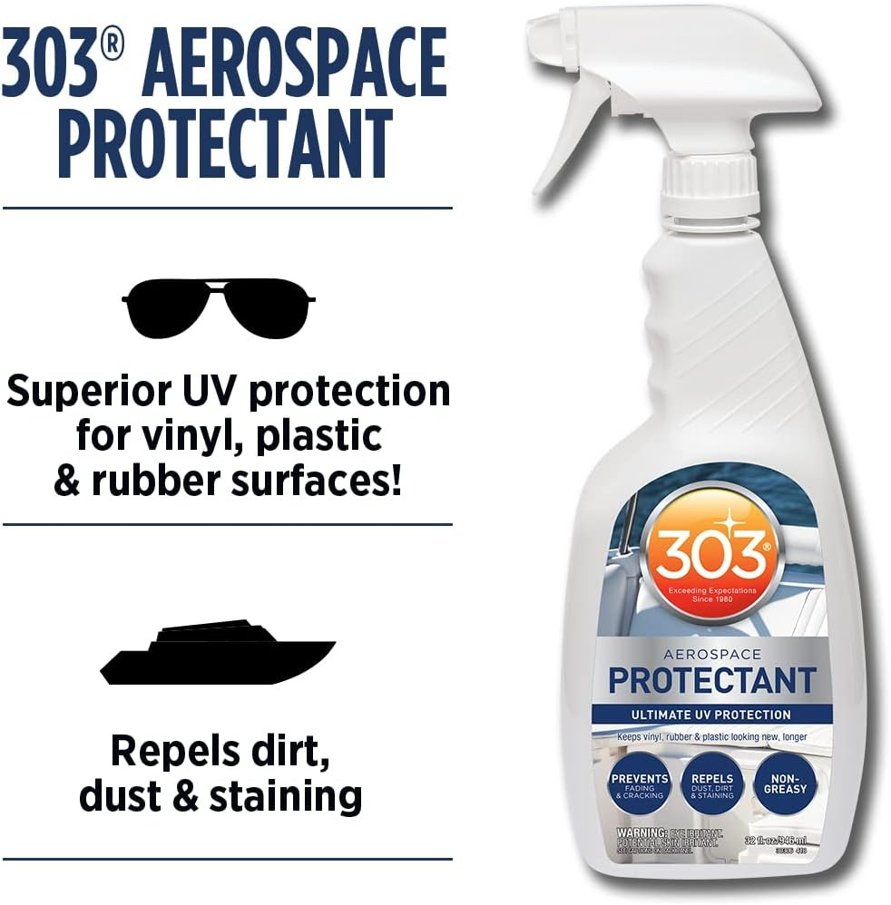 Marine Aerospace Protectant Spray, UV Protection for Boat Vinyl & Surfaces – Rep