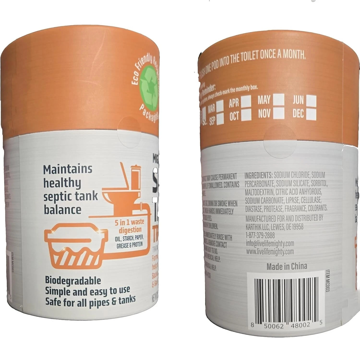 Septic Tank Treatment – 12 Pods, 1 Year Supply – RV Toilet Treatment – Dissolvab