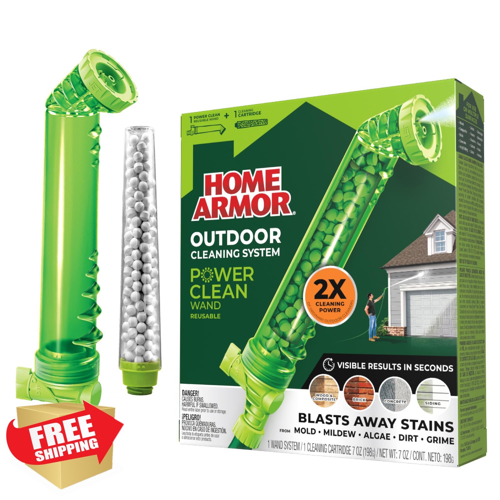Home Armor Power Clean Wand Outdoor Stain Remover Mold Mildew