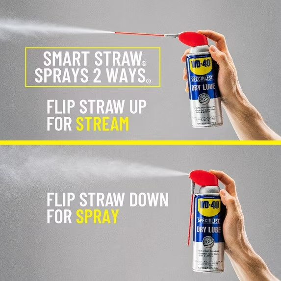 WD-40 Specialist Dry Lube Long-Lasting Lubricant Smart Straw Spray 10 oz 1 Pack