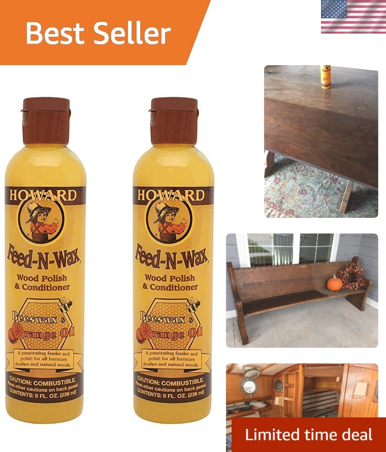 8oz Feed-N-Wax: Restore Antique Finish with Beeswax & Conditioning Oils