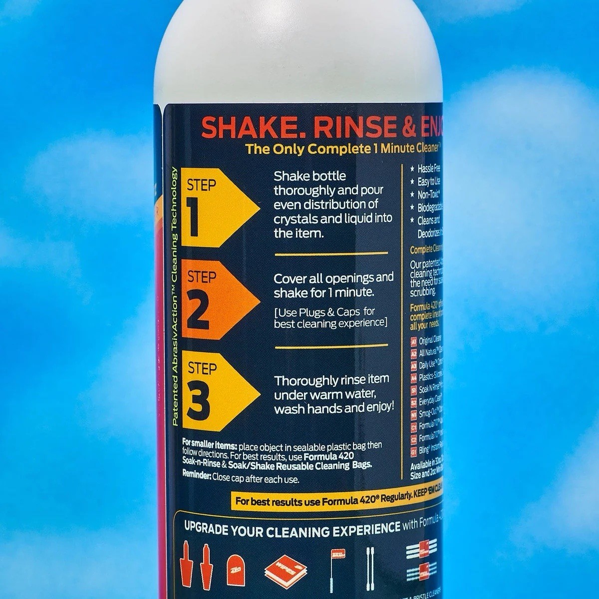 Glass Cleaner Ceramic Metal Bong Hookah Safe Cleaner 12 Oz Bottle 3 Pack