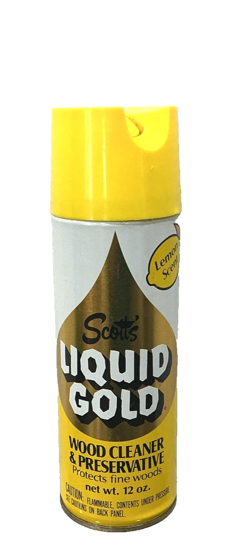 Scott’s Liquid Gold 12 oz Lemon Scent Wood Cleaner Prop 1/2 full VTG Rare find