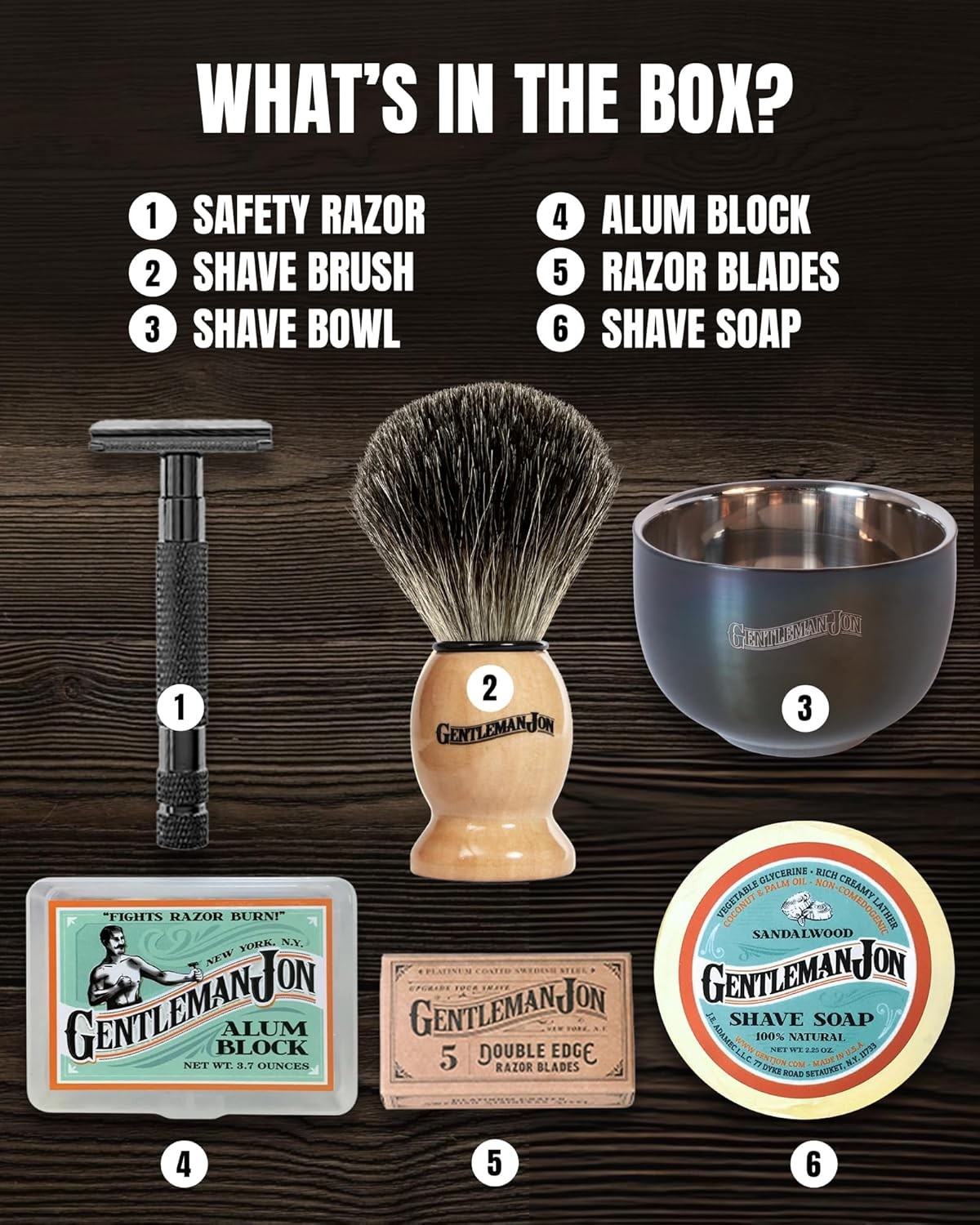 Gentleman Jon Safety Razor Shaving Kit – Vintage Wet Shave Grooming Set for Me