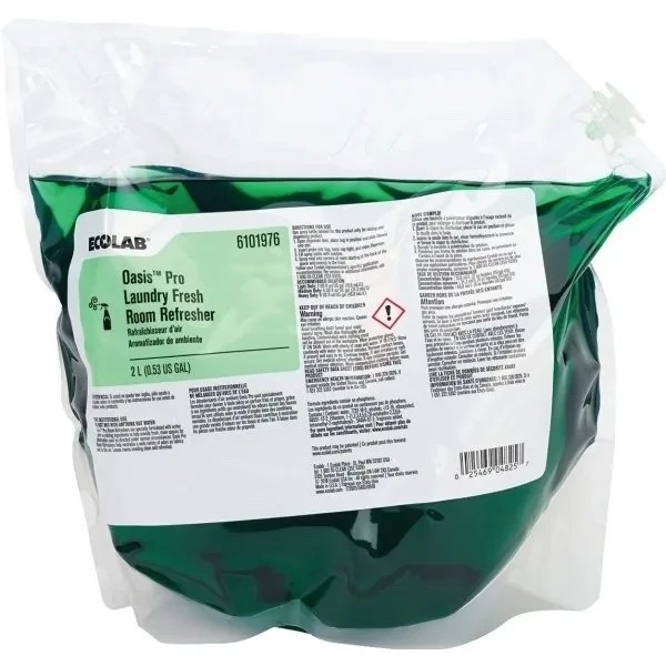 Ecolab 6101976 Oasis Laundry Fresh Room Refresher 2L (1 Bag)