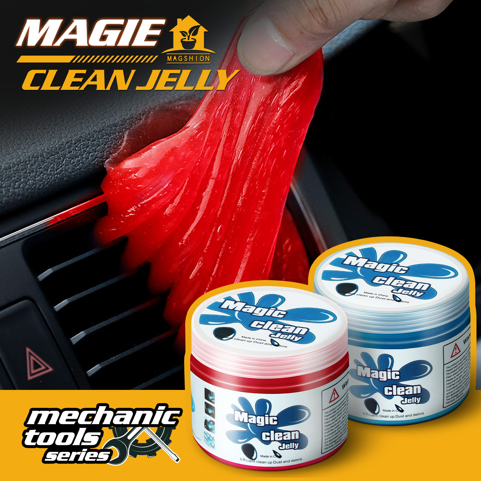 2 Piece Multi Purpose Cleaning Gel Jelly Detailing Tool Dust Car Home Keyboard