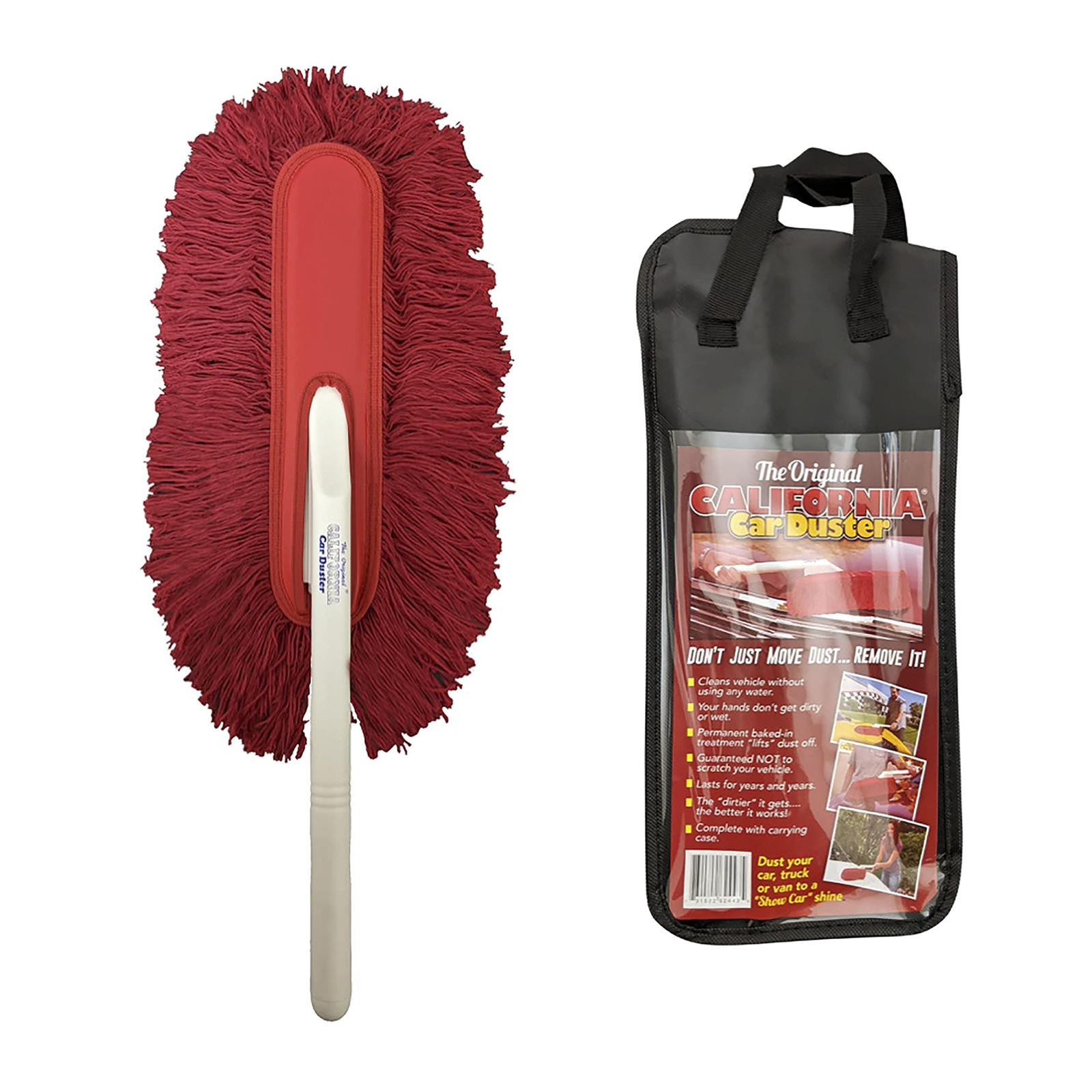 Plastic Handle Duster with Red Cotton Mop 73554 Quickly and Safely Removes Light