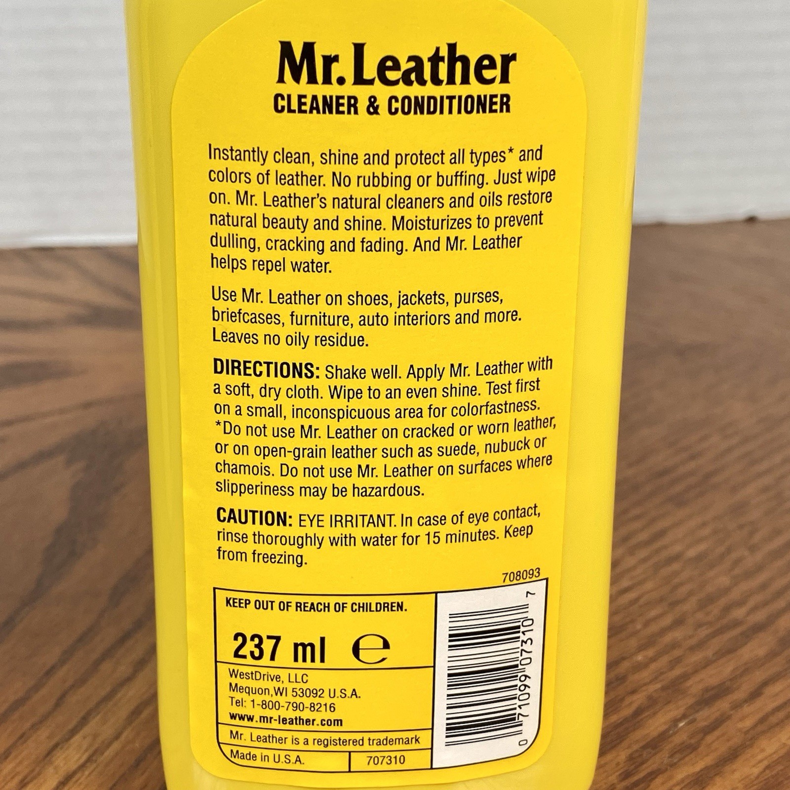 Lot of 3 ~ Mr. Leather ~ Liquid Cleaner & Conditioner 8 oz / 237 ml ~ 708093 USA