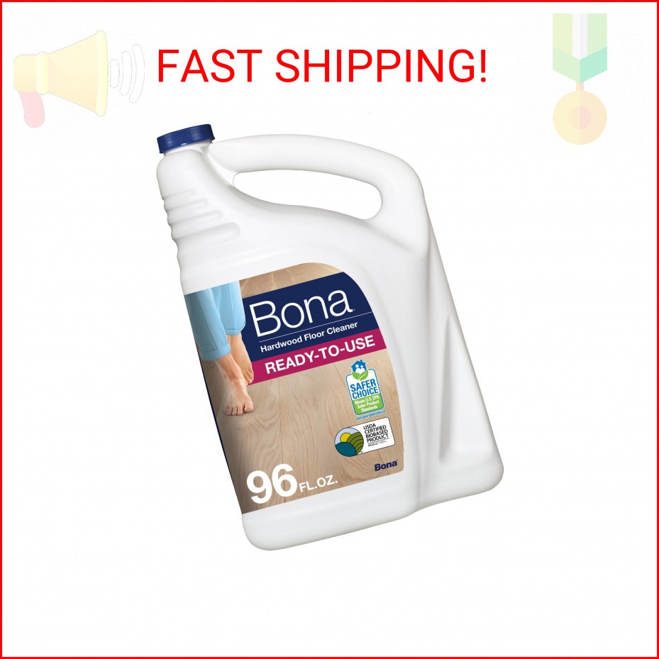 Bona Hardwood Floor Cleaner Refill – 96 fl oz – Unscented – Refill Spray Mops an