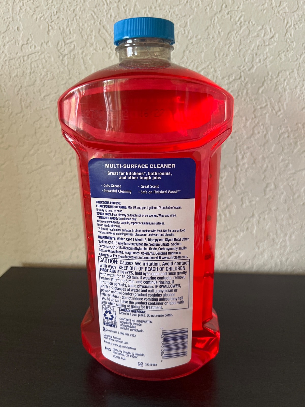 Mr Clean Santa Christmas Frosted Cranberry Multi-Surface Cleaner 41 Oz NEW