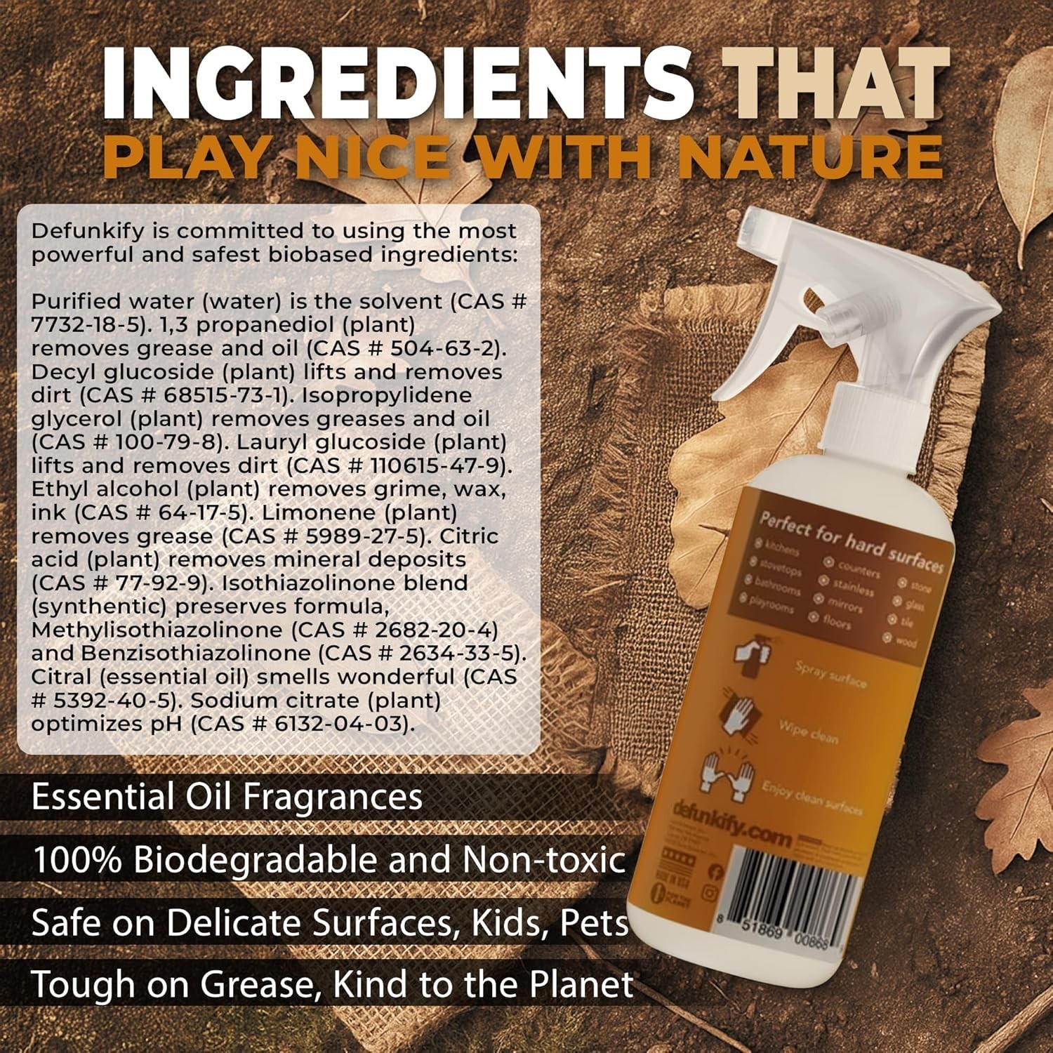 All Purpose Cleaner Spray, 32oz. ‘Citrus’ Essential Oil Multipurpose Cleaner …