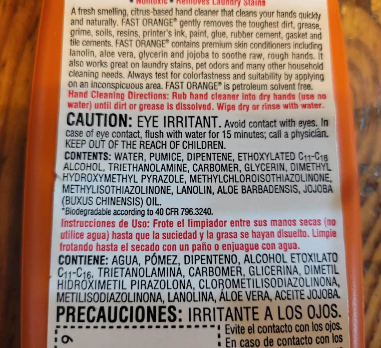 Permatex 25108 Fast Orange Pumice Hand Cleaner 7.5 oz. Citrus New Old Stock