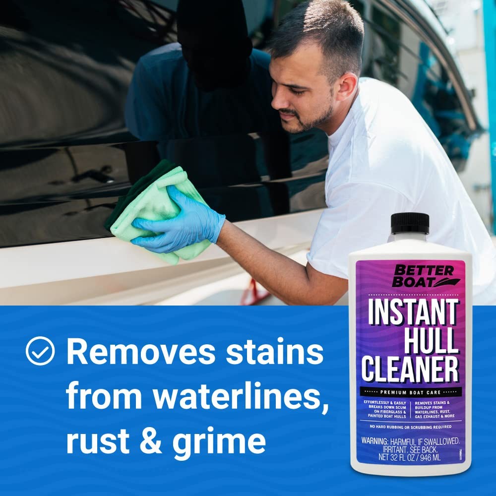 Fiberglass Boat Hull Cleaner Marinegrade Stain Remover & Restorer Deck Cleaner F