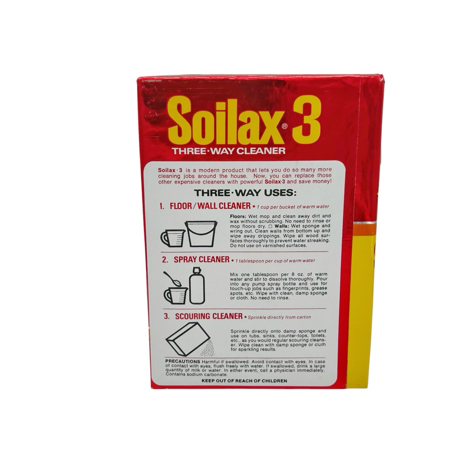 Vintage Soilax 3 Lemon Scented Three Way Cleaner New Unopened 16 Oz. Movie Prop