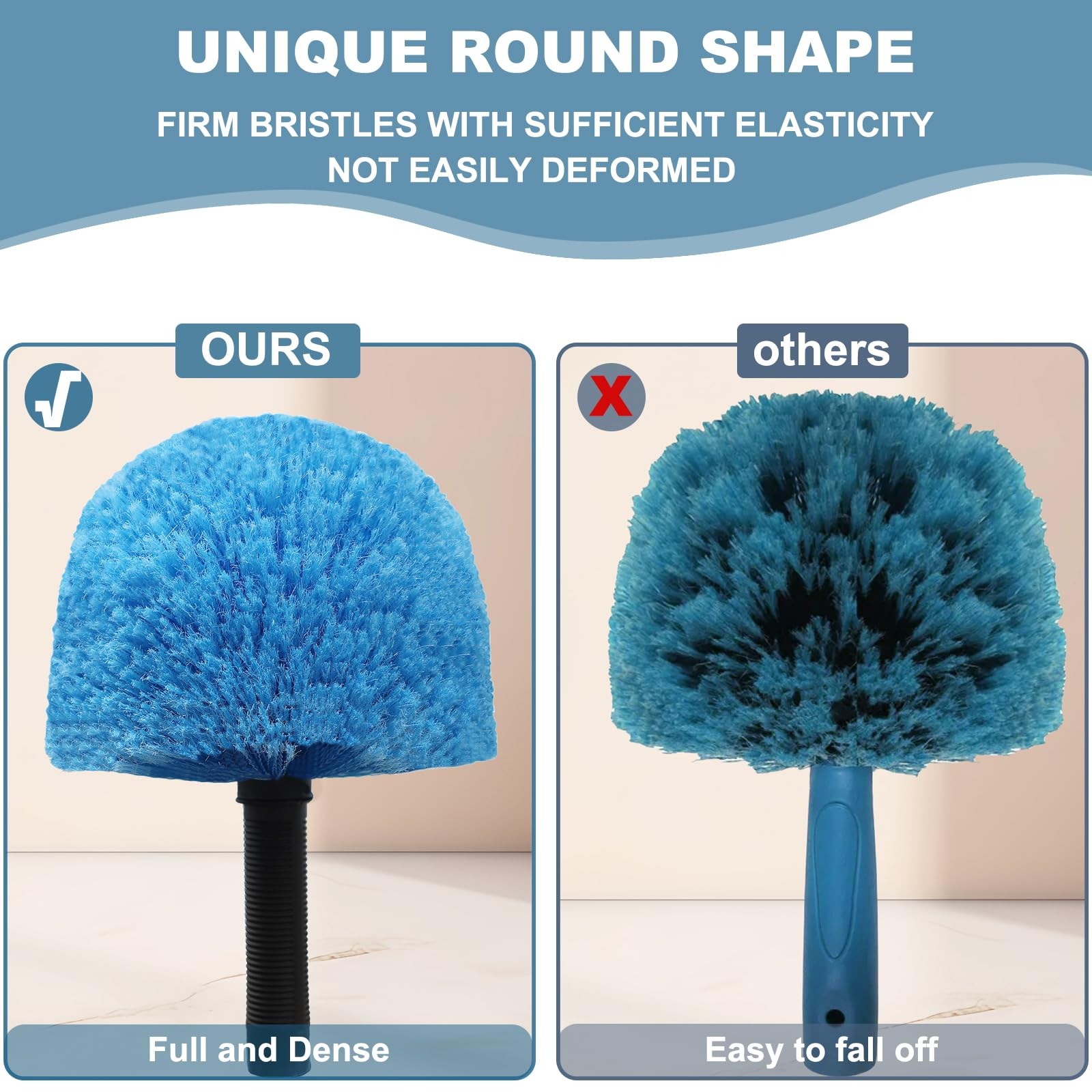 Cobweb Duster Brush Head TwistOn Spider Web Cleaner for Indoor & Outdoor