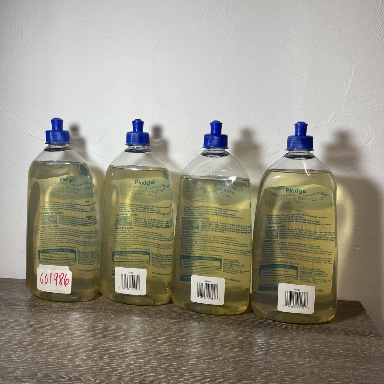 Lot Of 4 PLEDGE Floor Care Multi Surface Finish 27 oz Shine Protect Restore Open