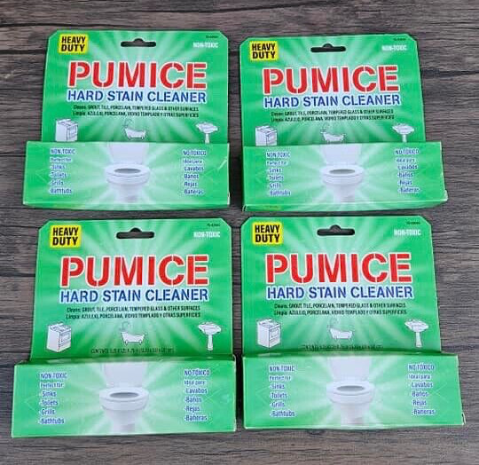 4 X Pumice Heavy Duty Hard Stain Remover Cleaner without Handle Non Toxic Stone