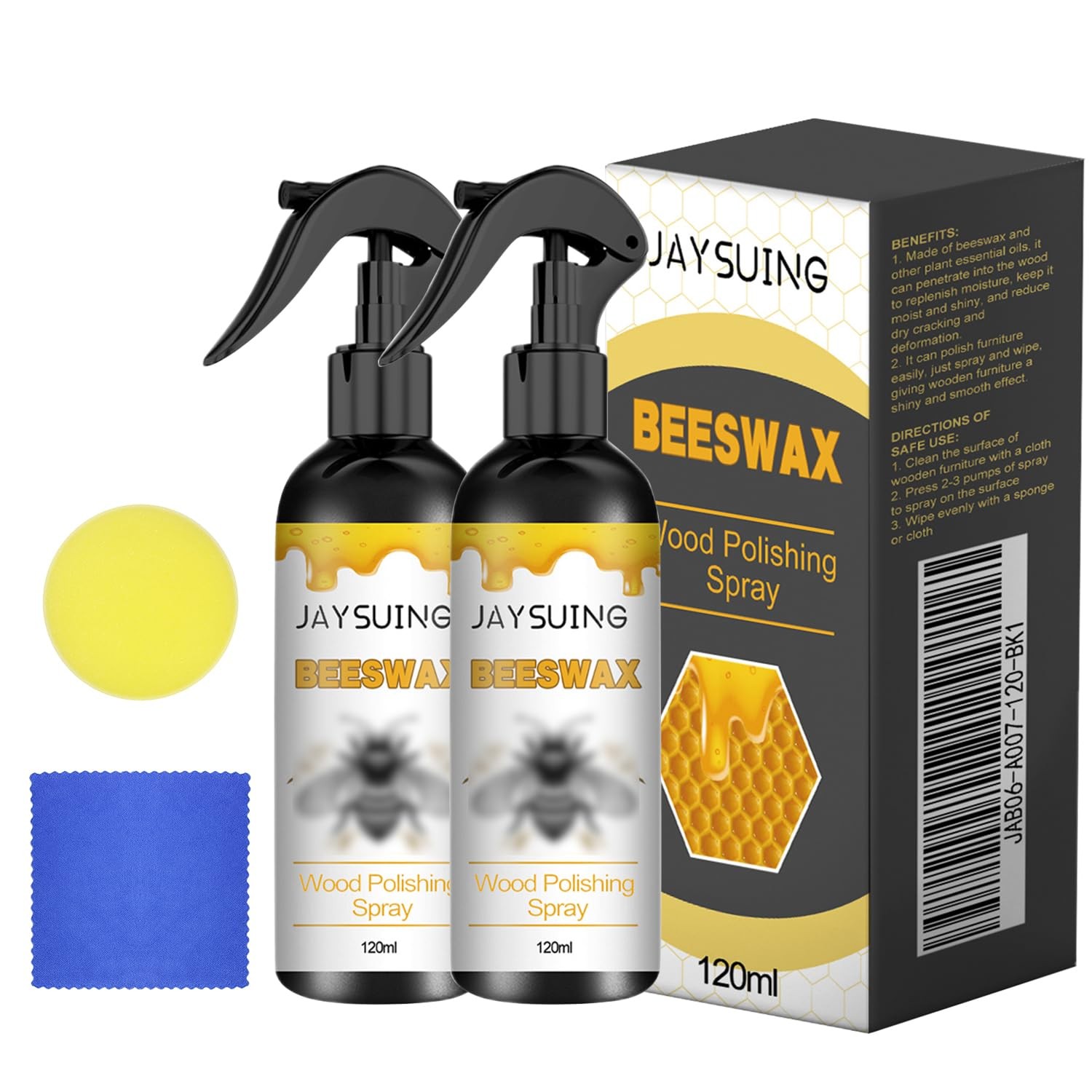 NUOKOU 2PCS Natural Beeswax Care Spray & Restorer, The 1 Fl Oz (Pack of 2)