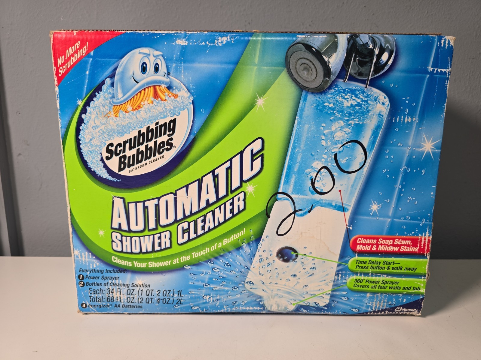 Scrubbing Bubbles Automatic Shower Cleaner Kit 2 x 34 oz Refill Bottles NIB