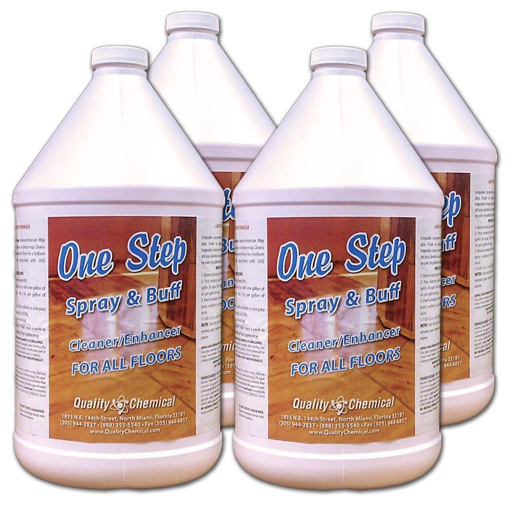 One Step – Spray and Buff -Floor Restorer Cleans & polishes – 4 gallon case