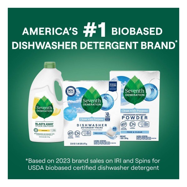 Free & Clear Natural Dishwasher Detergent Packs – 45ct