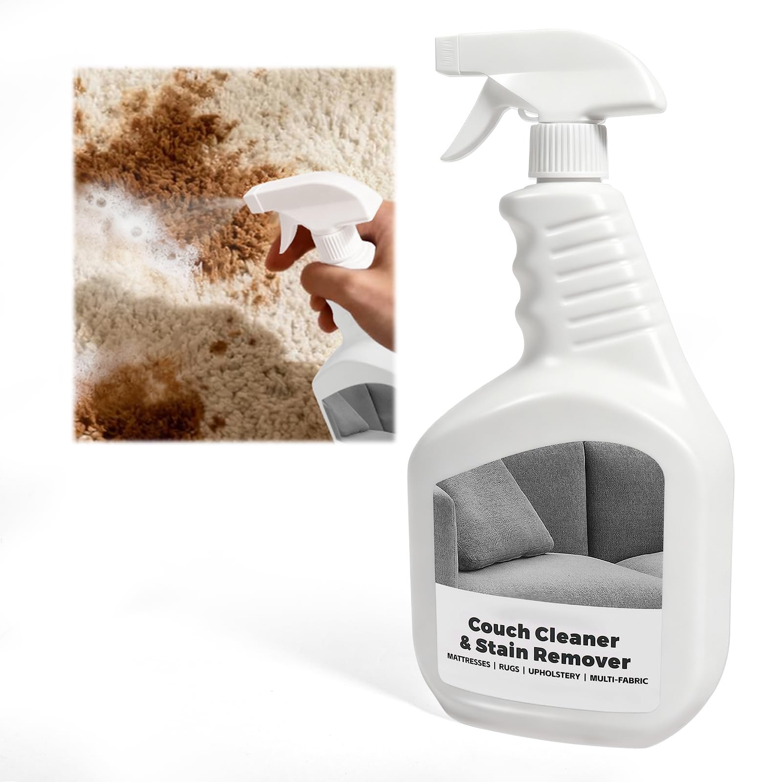 Multi-Surface Couch Stain Remover Spray – Pet-Safe Non-Toxic Upholstery Cleaner